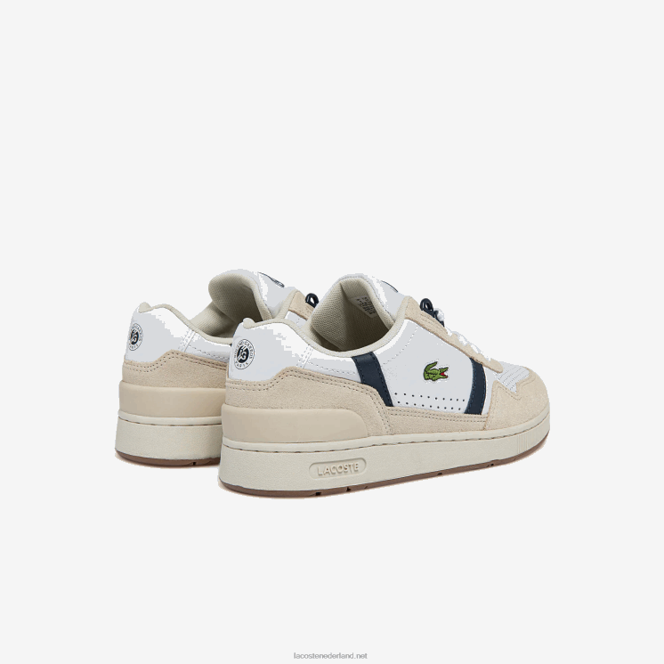 Lacoste T-clip roland-garros sneakers 0828H2747 wit & marine 042 vrouwen