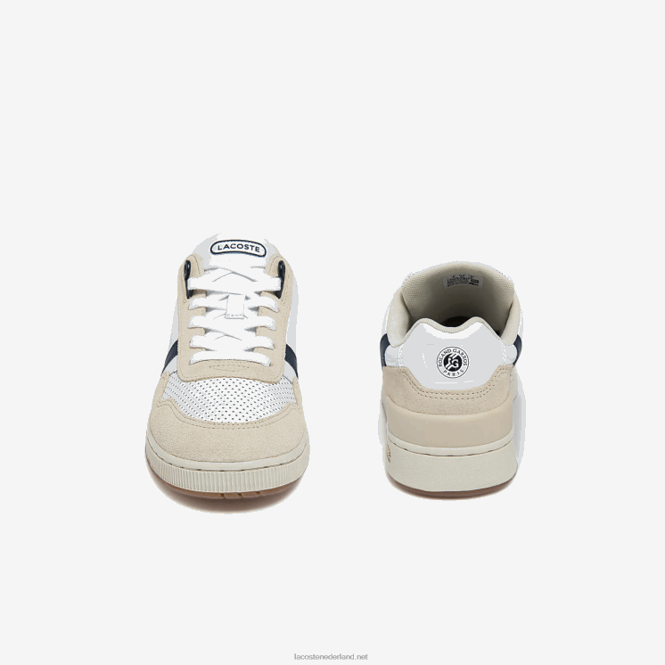 Lacoste T-clip roland-garros sneakers 0828H2747 wit & marine 042 vrouwen
