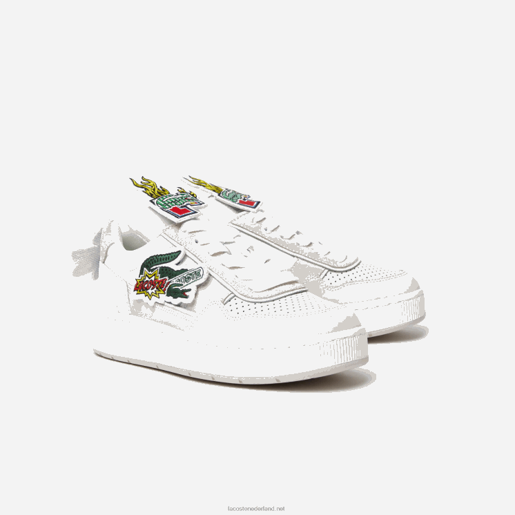 Lacoste ace clip leren sneakers 0828H2703 wit 21g vrouwen