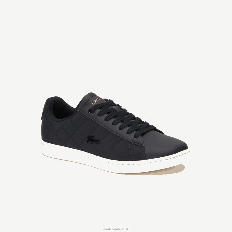 Lacoste carnaby evo gewatteerde sneakers 0828H2737 zwart & gebroken wit 454 vrouwen