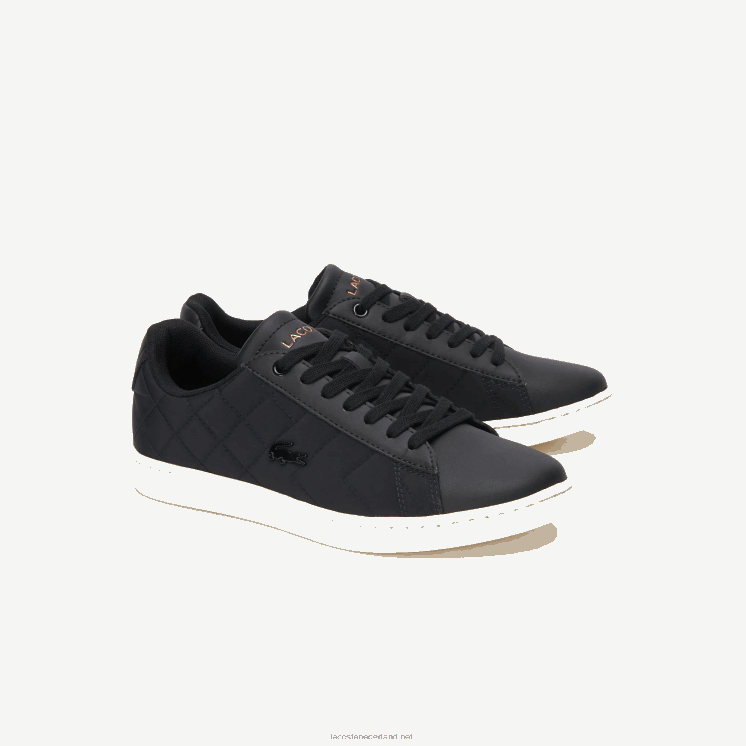 Lacoste carnaby evo gewatteerde sneakers 0828H2737 zwart & gebroken wit 454 vrouwen