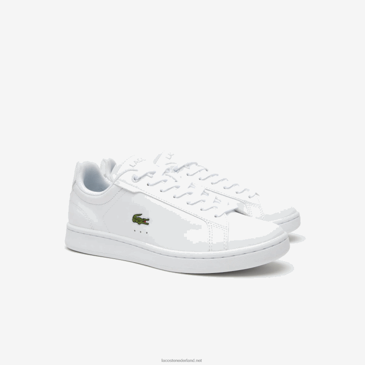 Lacoste carnaby pro bl ton-sur-ton leren sneakers 0828H2681 wit 21g vrouwen