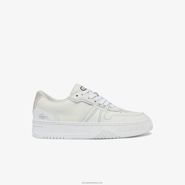 Lacoste l001 leren sneakers 0828H2720 wit & gebroken wit 65t vrouwen