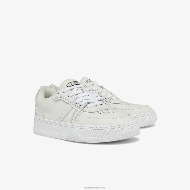 Lacoste l001 leren sneakers 0828H2720 wit & gebroken wit 65t vrouwen