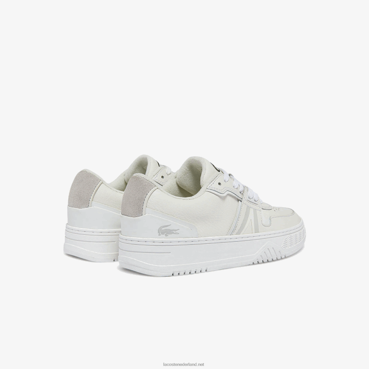Lacoste l001 leren sneakers 0828H2720 wit & gebroken wit 65t vrouwen