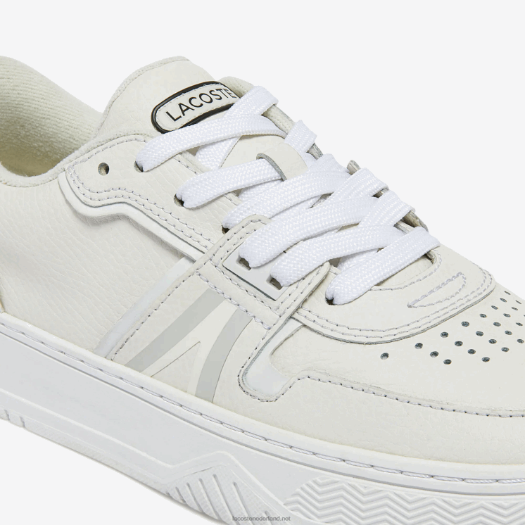 Lacoste l001 leren sneakers 0828H2720 wit & gebroken wit 65t vrouwen