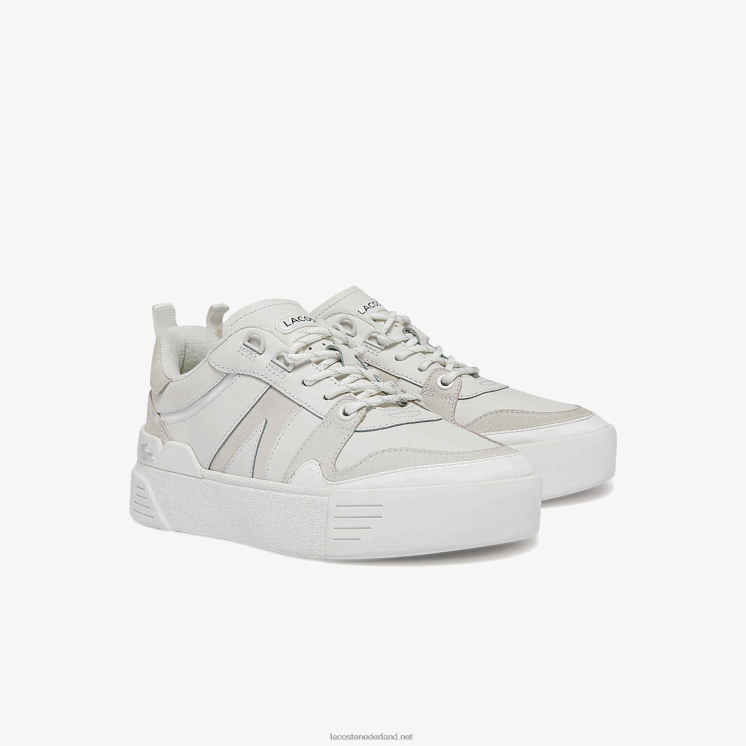 Lacoste l002 leren sneakers 0828H2708 wit 21g vrouwen