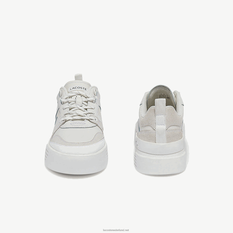 Lacoste l002 leren sneakers 0828H2708 wit 21g vrouwen