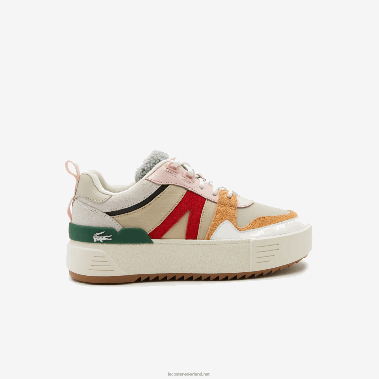 Lacoste l002 leren winterschoenen voor buiten 0828H2727 grijs groen 1s4 vrouwen