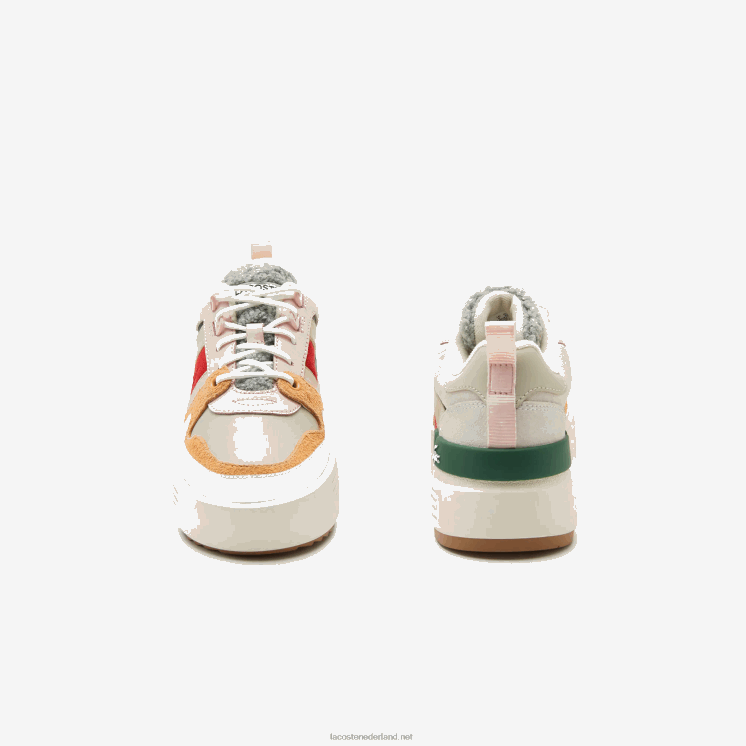 Lacoste l002 leren winterschoenen voor buiten 0828H2727 grijs groen 1s4 vrouwen