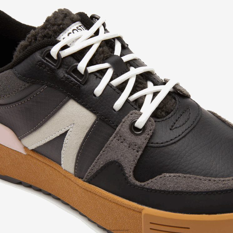 Lacoste l002 leren winterschoenen voor buiten 0828H2728 zwart roze 1j1 vrouwen