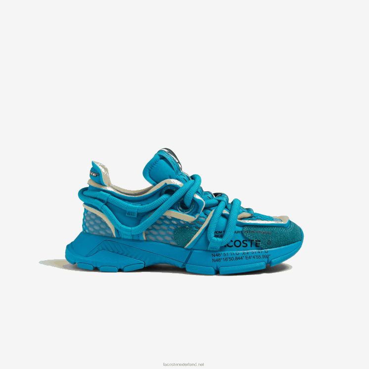 Lacoste l003 active runway textiel sneakers 0828H2691 blauw 11c vrouwen