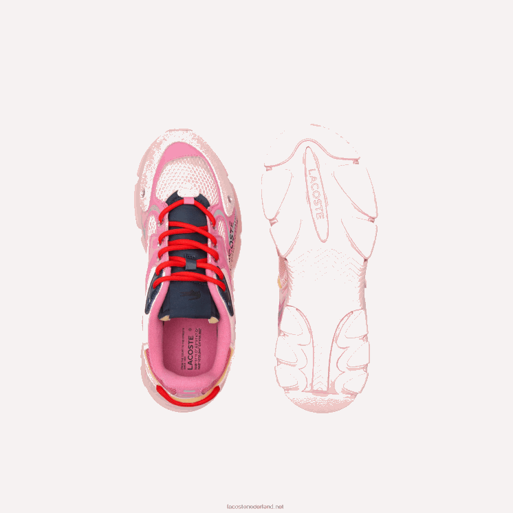Lacoste l003 neo stoffen sneakers 0828H2677 roze 13c vrouwen