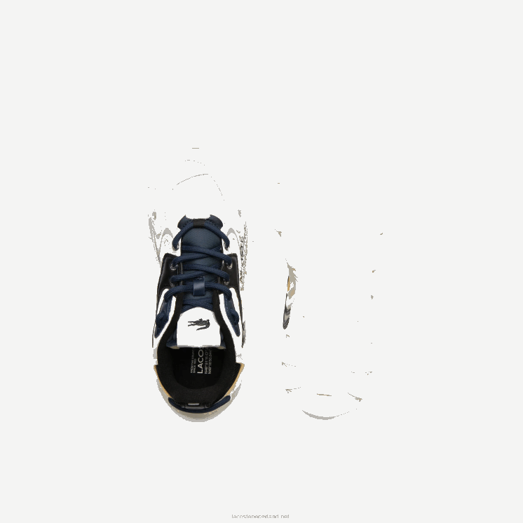 Lacoste l003 neo stoffen sneakers 0828H2678 wit zwart 2g9 vrouwen