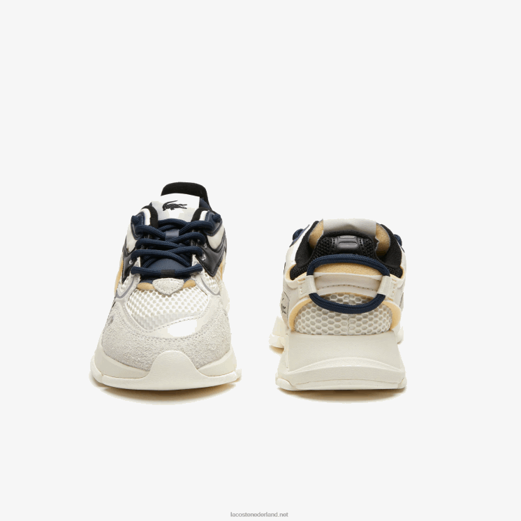Lacoste l003 neo stoffen sneakers 0828H2678 wit zwart 2g9 vrouwen