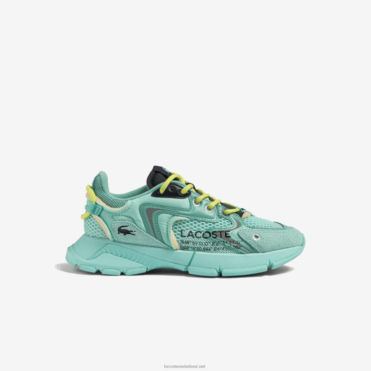 Lacoste l003 neo stoffen sneakers 0828H2679 turkoois/marineblauw b22 vrouwen