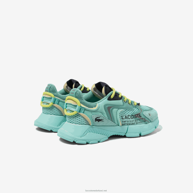 Lacoste l003 neo stoffen sneakers 0828H2679 turkoois/marineblauw b22 vrouwen