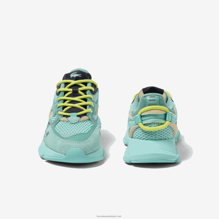 Lacoste l003 neo stoffen sneakers 0828H2679 turkoois/marineblauw b22 vrouwen