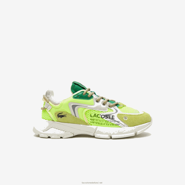 Lacoste l003 neo stoffen sneakers 0828H2680 geel & gebroken wit y21 vrouwen