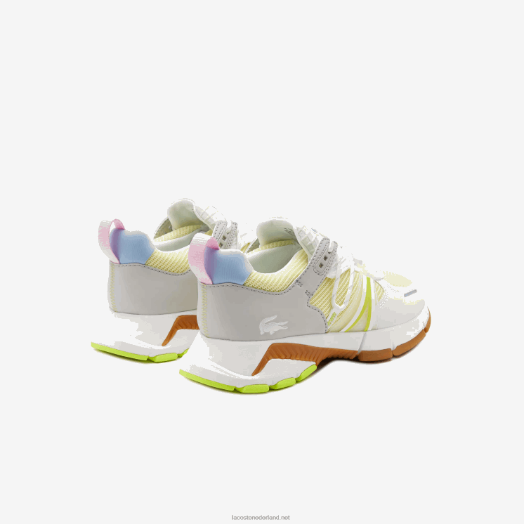 Lacoste l003 sneakers met kleurvlakken van textiel 0828H2753 wit/blauw 080 vrouwen