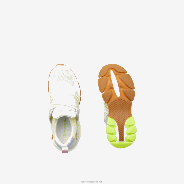 Lacoste l003 sneakers met kleurvlakken van textiel 0828H2753 wit/blauw 080 vrouwen