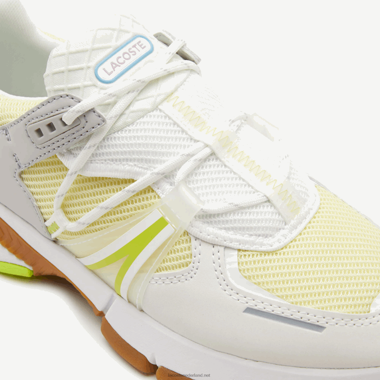 Lacoste l003 sneakers met kleurvlakken van textiel 0828H2753 wit/blauw 080 vrouwen