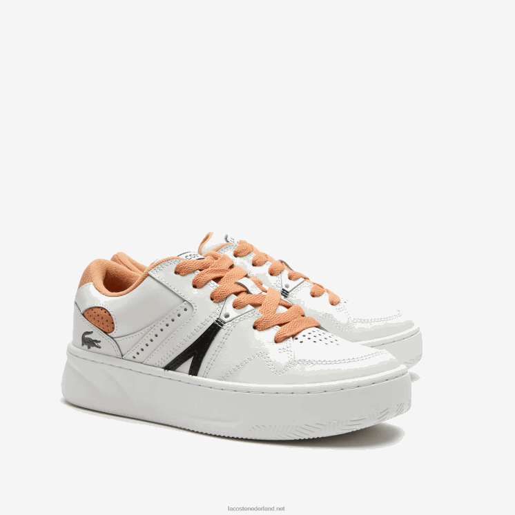 Lacoste l005 leren sneakers 0828H2713 witbruin 291 vrouwen