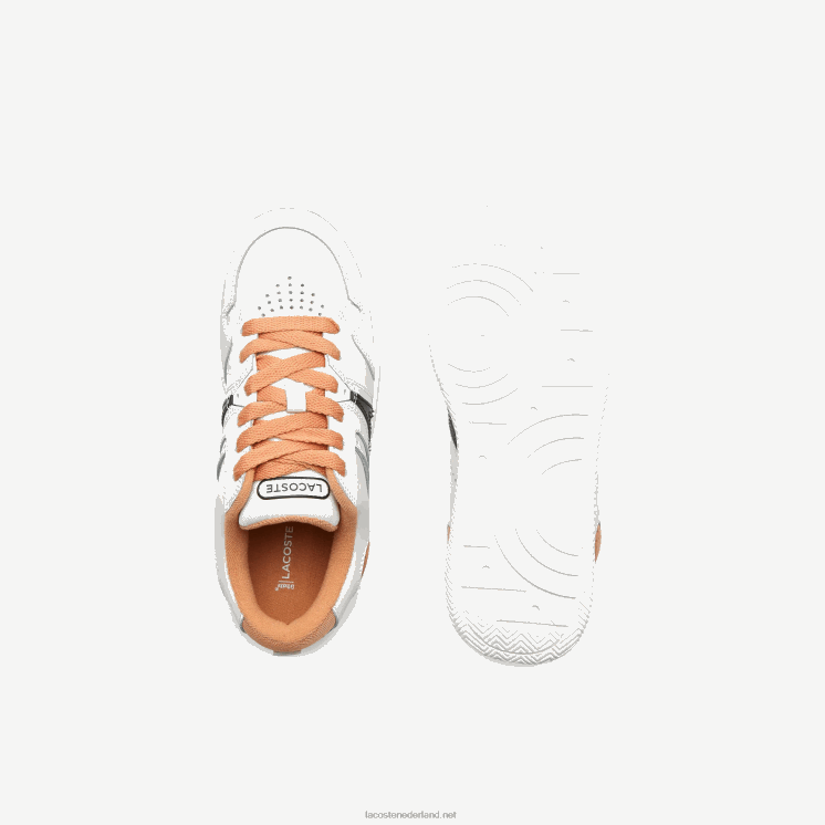 Lacoste l005 leren sneakers 0828H2713 witbruin 291 vrouwen