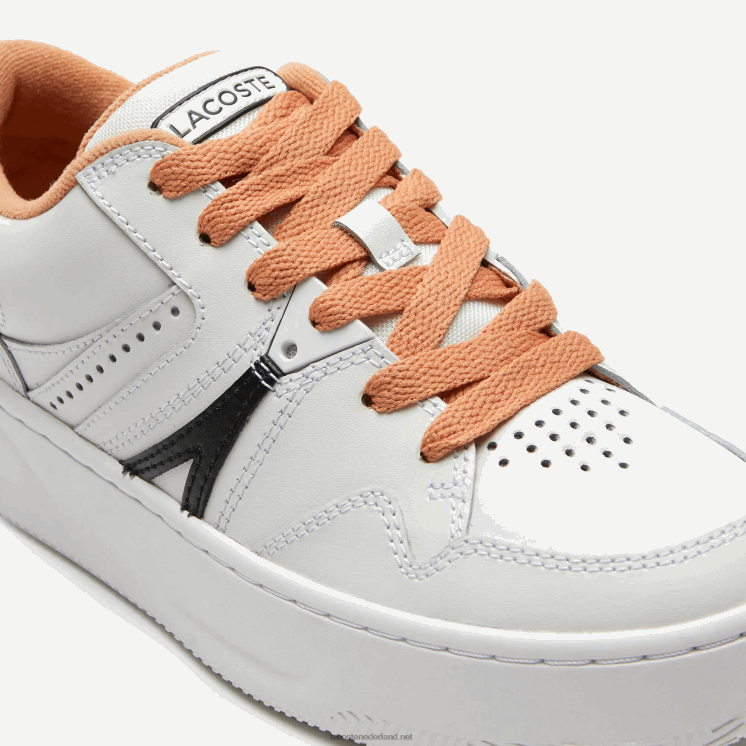 Lacoste l005 leren sneakers 0828H2713 witbruin 291 vrouwen