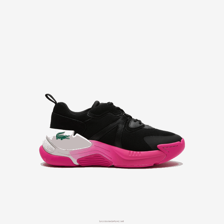 Lacoste lw2 extra leren sneakers 0828H2722 zwart roze 1j1 vrouwen
