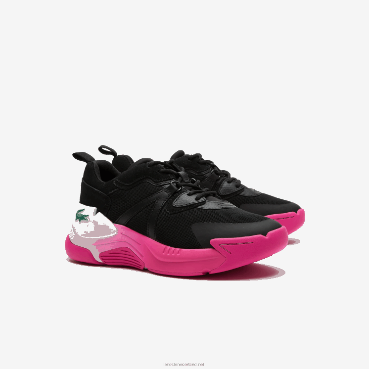 Lacoste lw2 extra leren sneakers 0828H2722 zwart roze 1j1 vrouwen