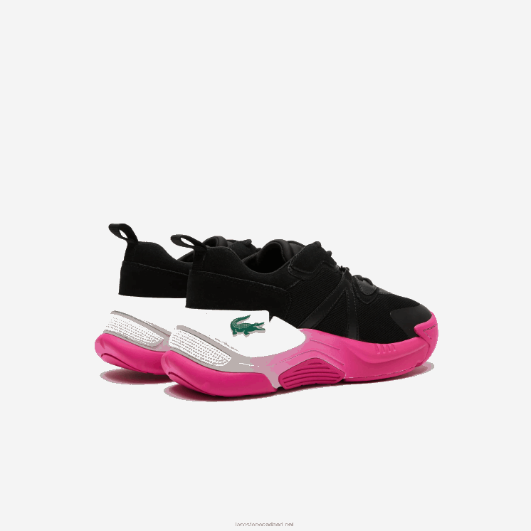 Lacoste lw2 extra leren sneakers 0828H2722 zwart roze 1j1 vrouwen