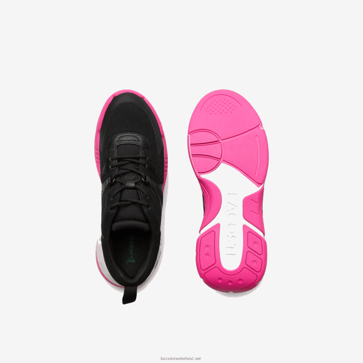 Lacoste lw2 extra leren sneakers 0828H2722 zwart roze 1j1 vrouwen