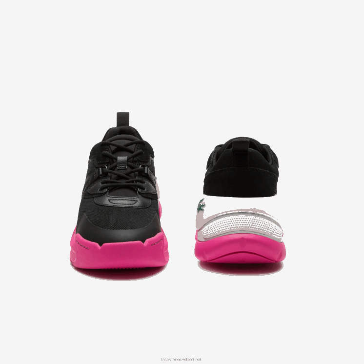 Lacoste lw2 extra leren sneakers 0828H2722 zwart roze 1j1 vrouwen