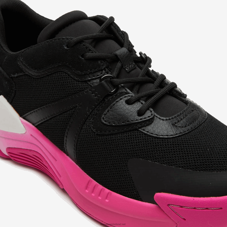 Lacoste lw2 extra leren sneakers 0828H2722 zwart roze 1j1 vrouwen