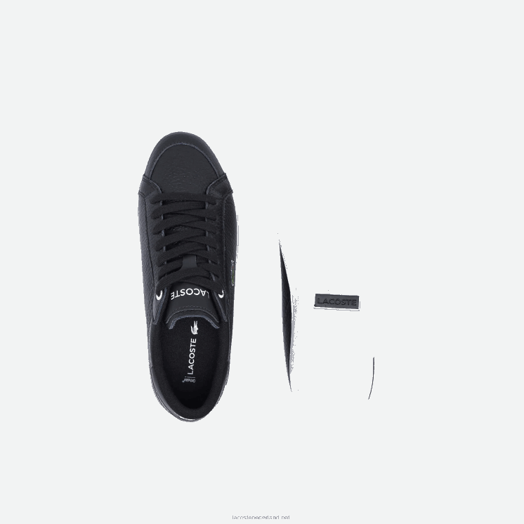 Lacoste powercour leren gedetailleerde sneakers 0828H2682 zwart-wit 312 vrouwen