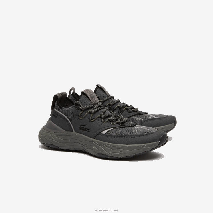 Lacoste re-comfort synthetische en textiele ton-sur-ton sneakers 0828H2735 zwart 02u vrouwen