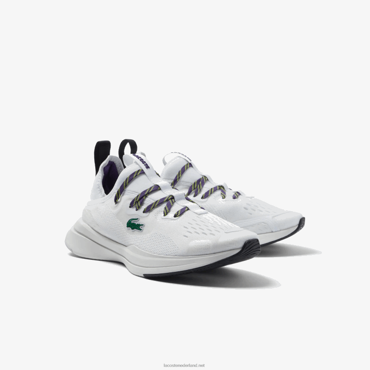 Lacoste run spin comfort textiel sneakers 0828H2751 wit & paars z54 vrouwen