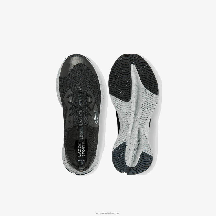 Lacoste run spin eco textiel sneakers 0828H2726 zwart & gebroken wit 454 vrouwen