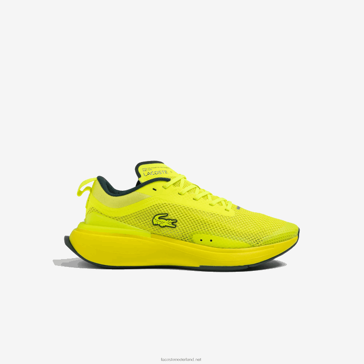 Lacoste run spin evolution stoffen sneakers 0828H2686 geel 2t7 vrouwen