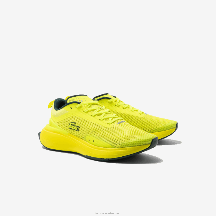Lacoste run spin evolution stoffen sneakers 0828H2686 geel 2t7 vrouwen