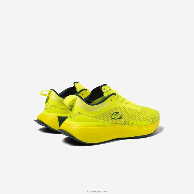 Lacoste run spin evolution stoffen sneakers 0828H2686 geel 2t7 vrouwen