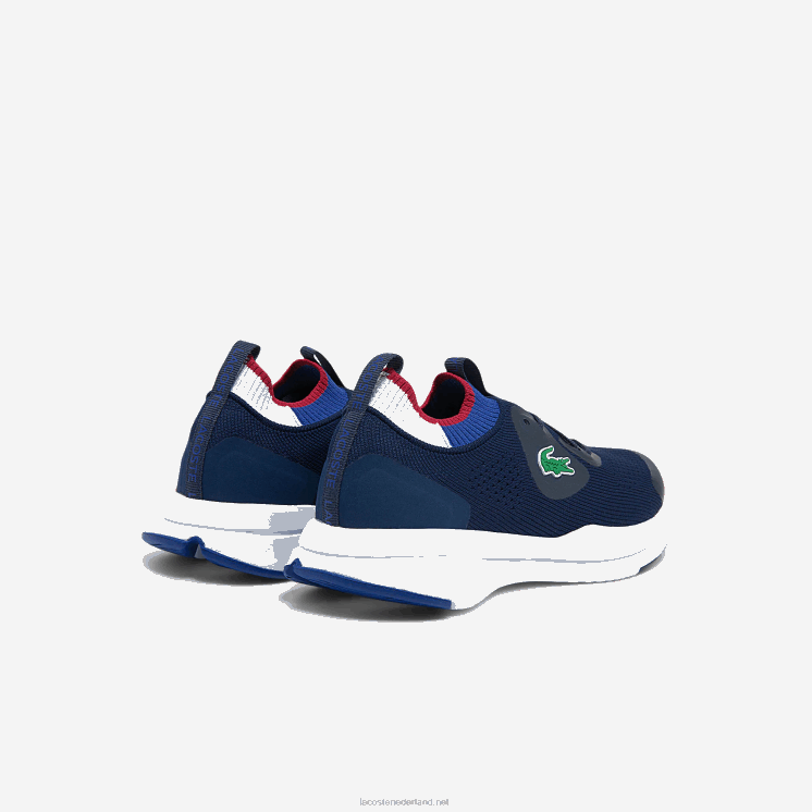 Lacoste run spin gebreide stoffen sneakers 0828H2742 marine & wit 092 vrouwen