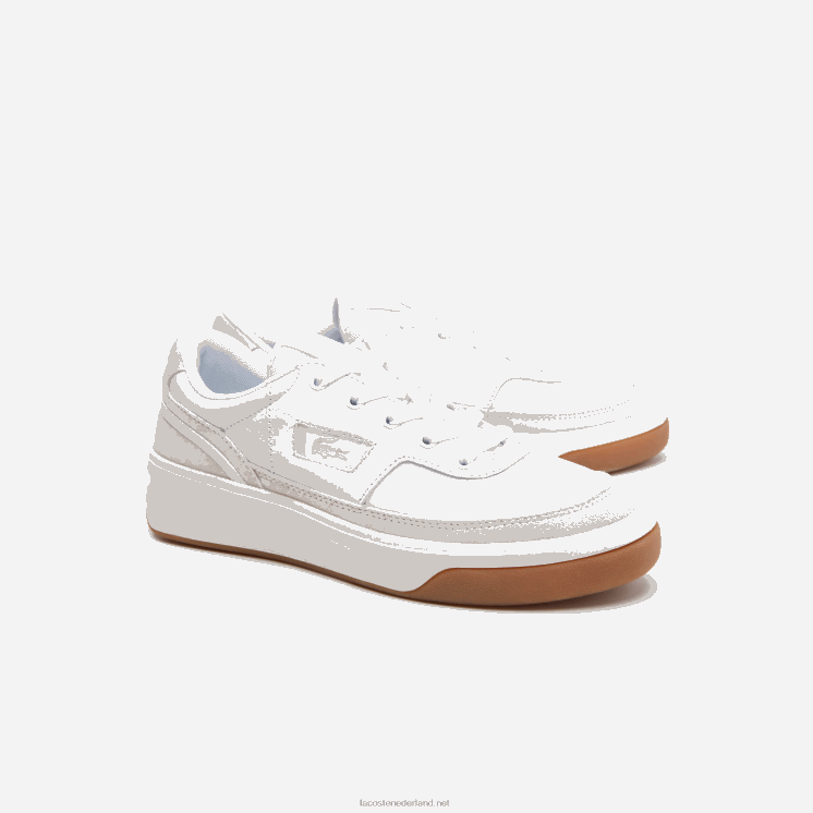 lacoste x goop g80 leren sneakers 0828H2760 wit & gebroken wit 65t vrouwen
