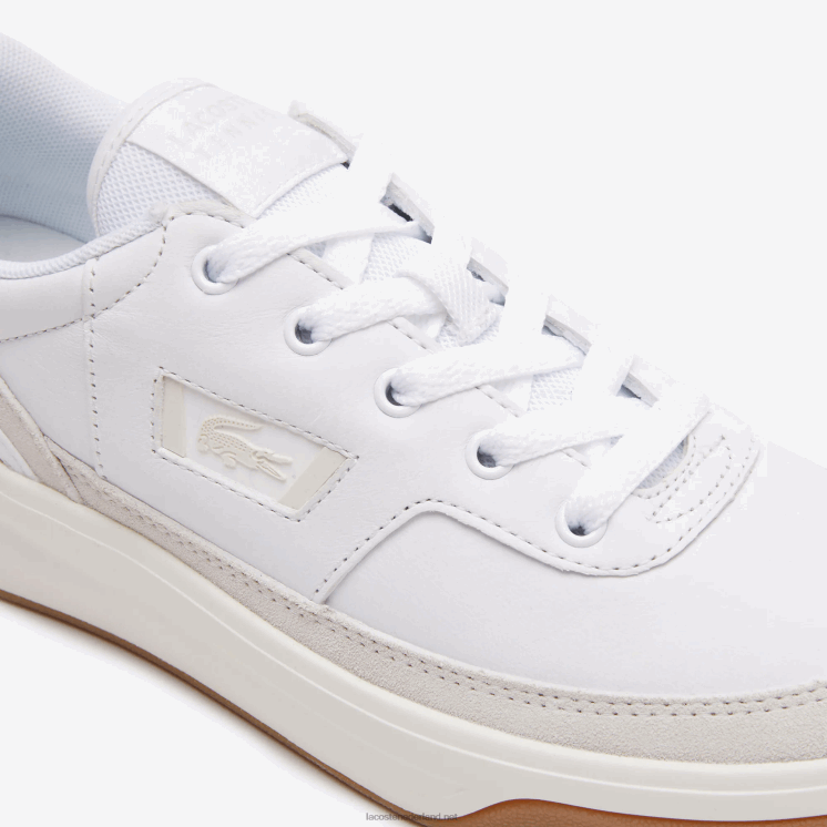 lacoste x goop g80 leren sneakers 0828H2760 wit & gebroken wit 65t vrouwen